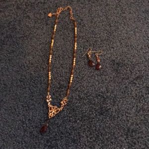 Necklace and earrings